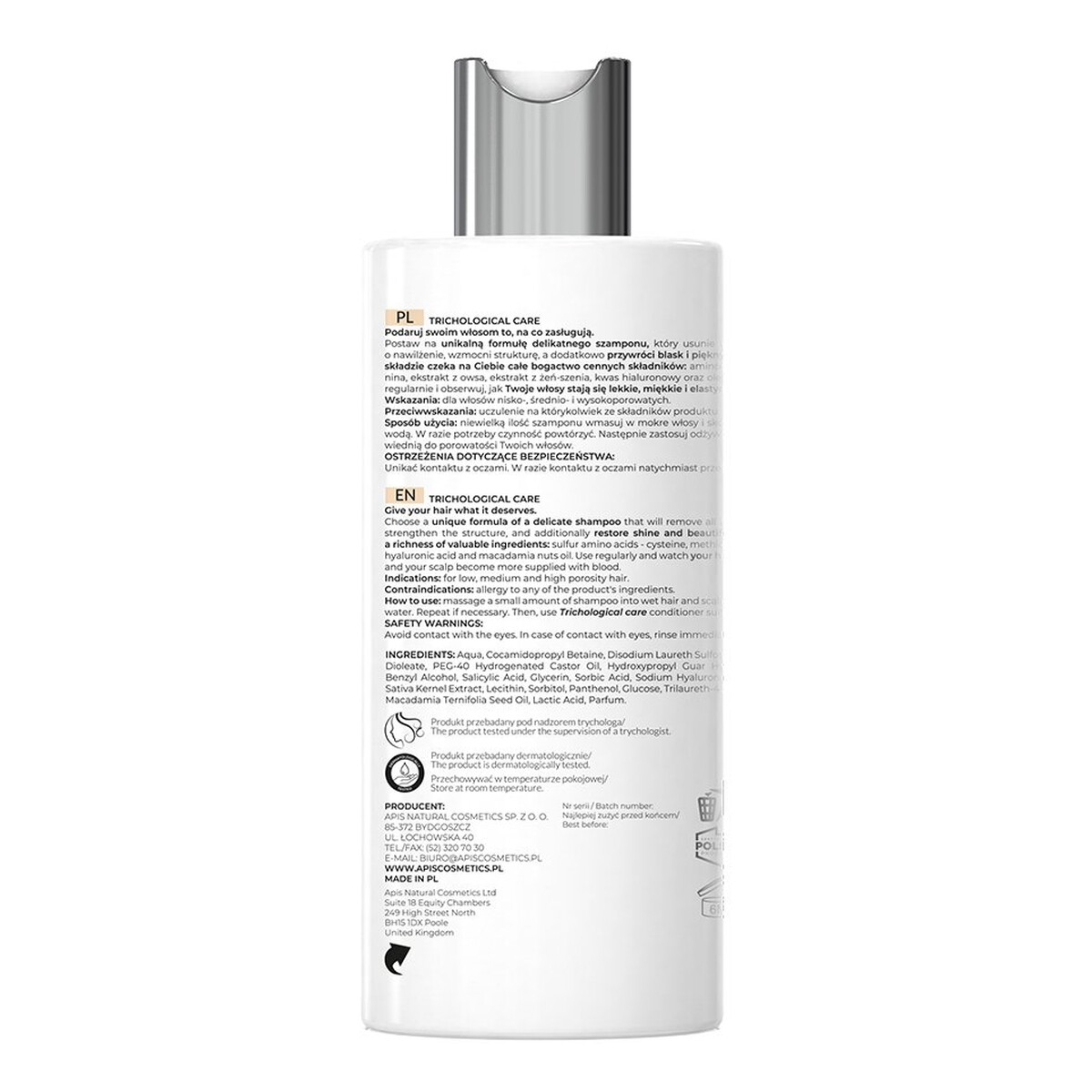 Apis Trichological Care delikatny szampon do włosów o różnej porowatości 300ml