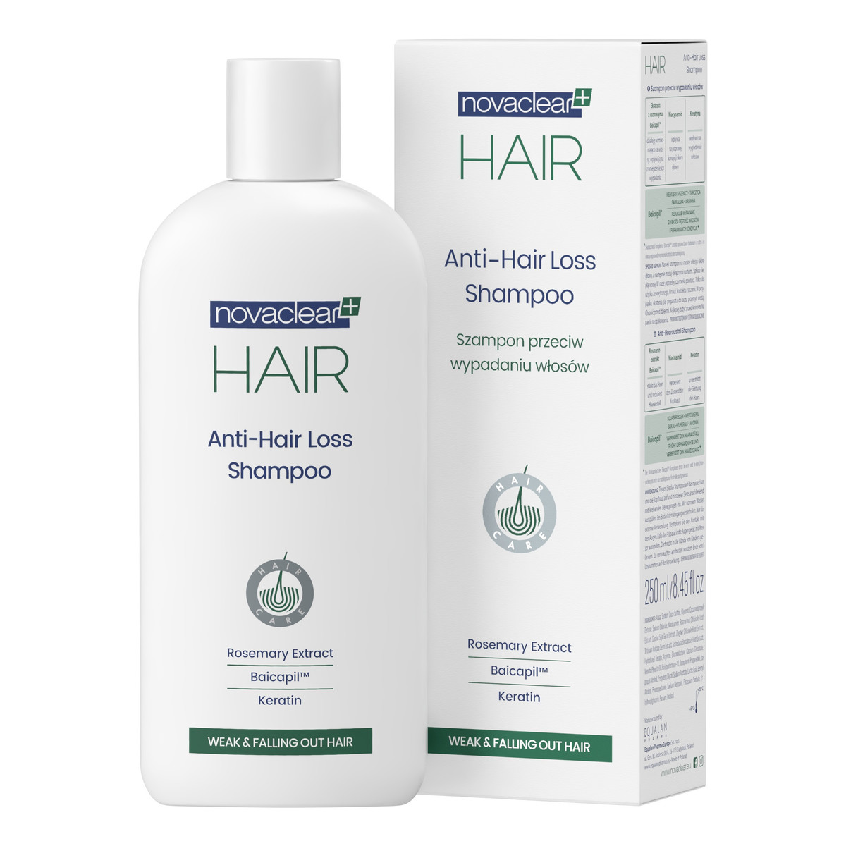 Novaclear Hair Szampon przeciw wypadaniu włosów 250ml