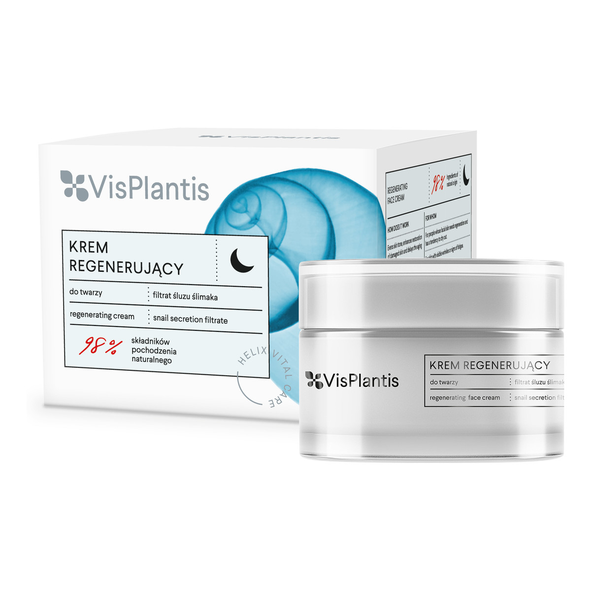 Vis Plantis Helix Vital Care Krem Odmładzający Na Noc Z Filtratem Ze Śluzu Ślimaka Poly-Helixan 50ml