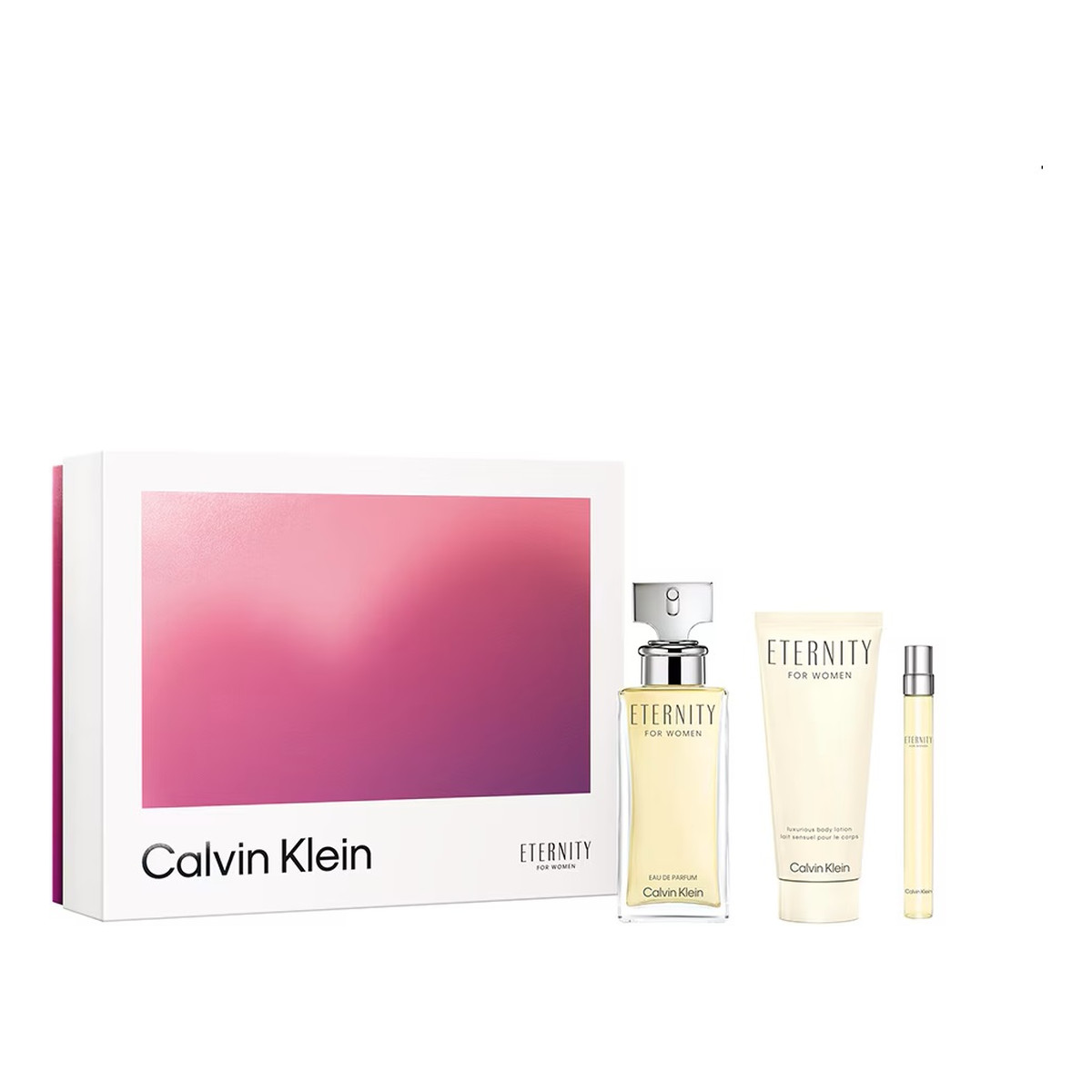 Calvin Klein Eternity For Women zestaw woda perfumowana spray 100ml + balsam do ciała 100ml + woda perfumowana spray 10ml