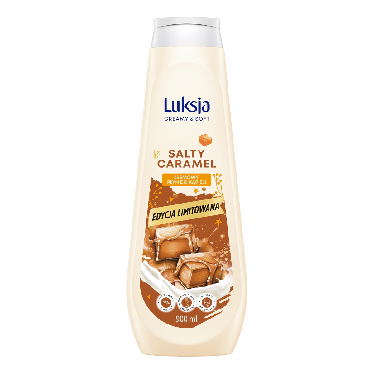 Sarantis LUKSJA Creamy & Soft Kremowy płyn do kąpieli-salty caramel 900ml