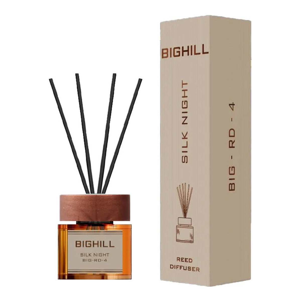 Bighill Ekskluzywny dyfuzor zapachowy z patyczkami - Silk Night 120ml