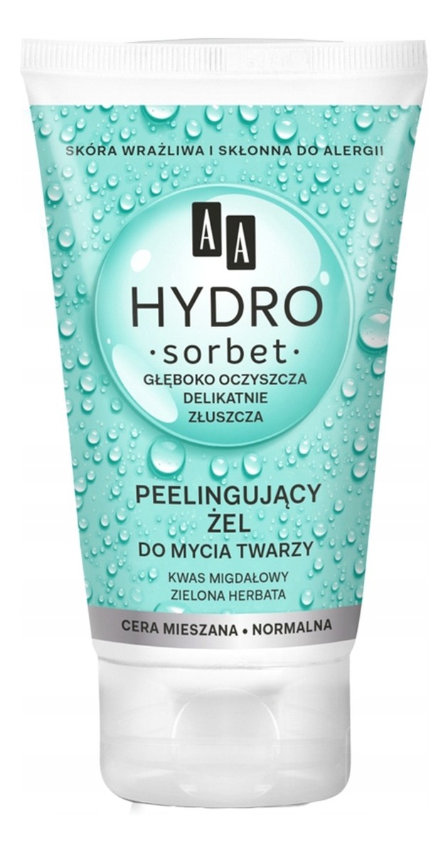 peelingujący żel do mycia twarzy do cery mieszanej i normalnej