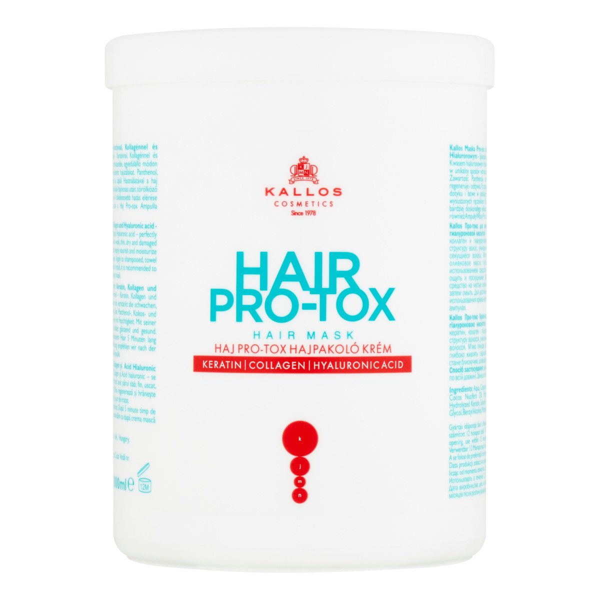 Kallos KJMN Hair Pro-Tox Maska Do Włosów 1000ml