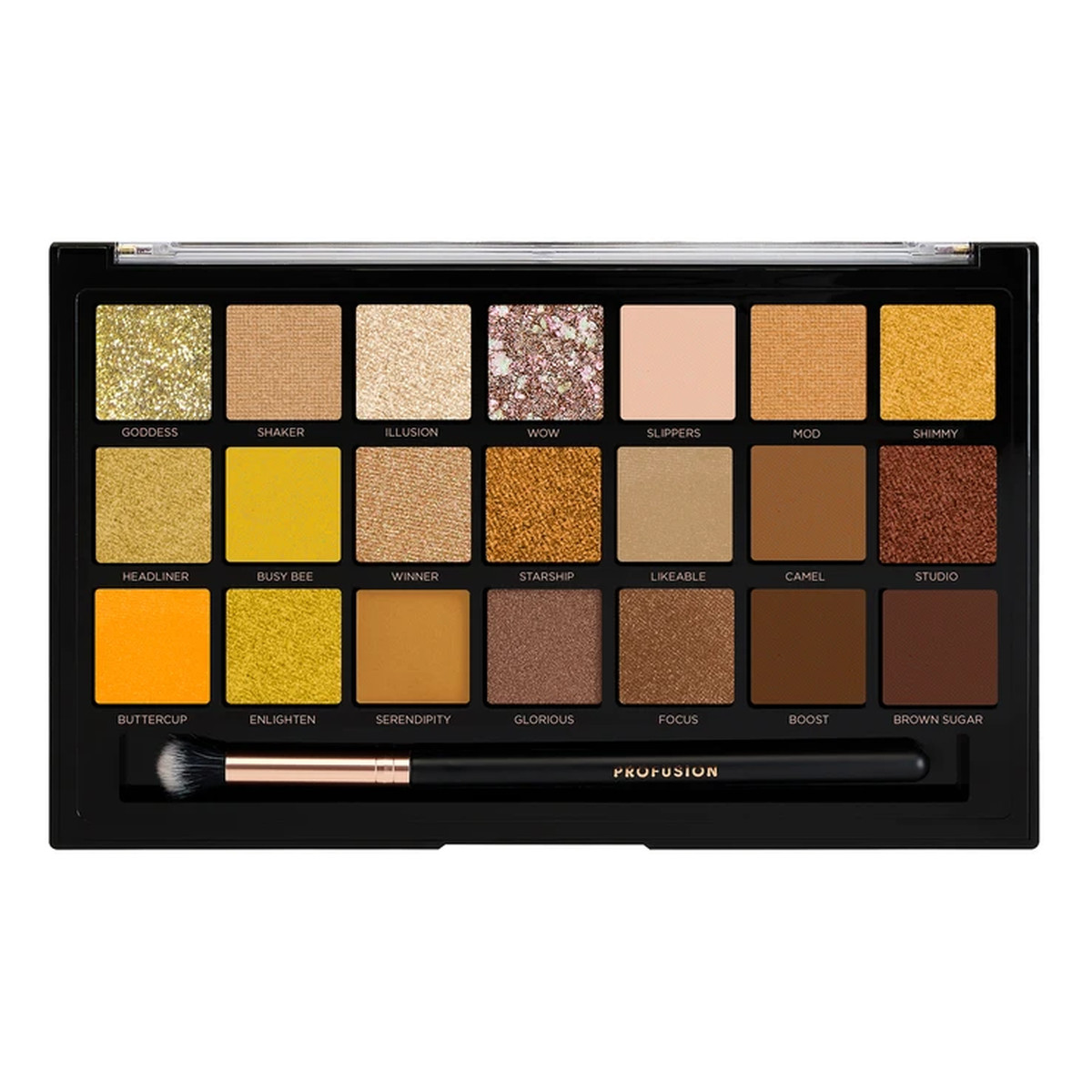 Profusion Eyeshadow Palette Paleta 21 cieni do powiek z pędzelkiem