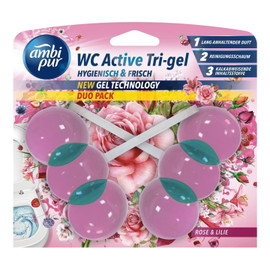 Kostka do WC Active Tri-Gel Rose & Lilie