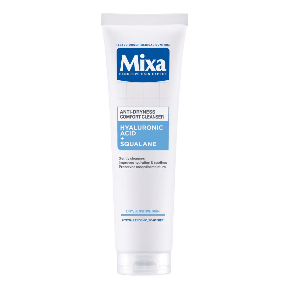 Mixa Comfort Cleanser Żel do mycia twarzy przeciw przesuszeniom kwas hialuronowy + skwalan 150ml