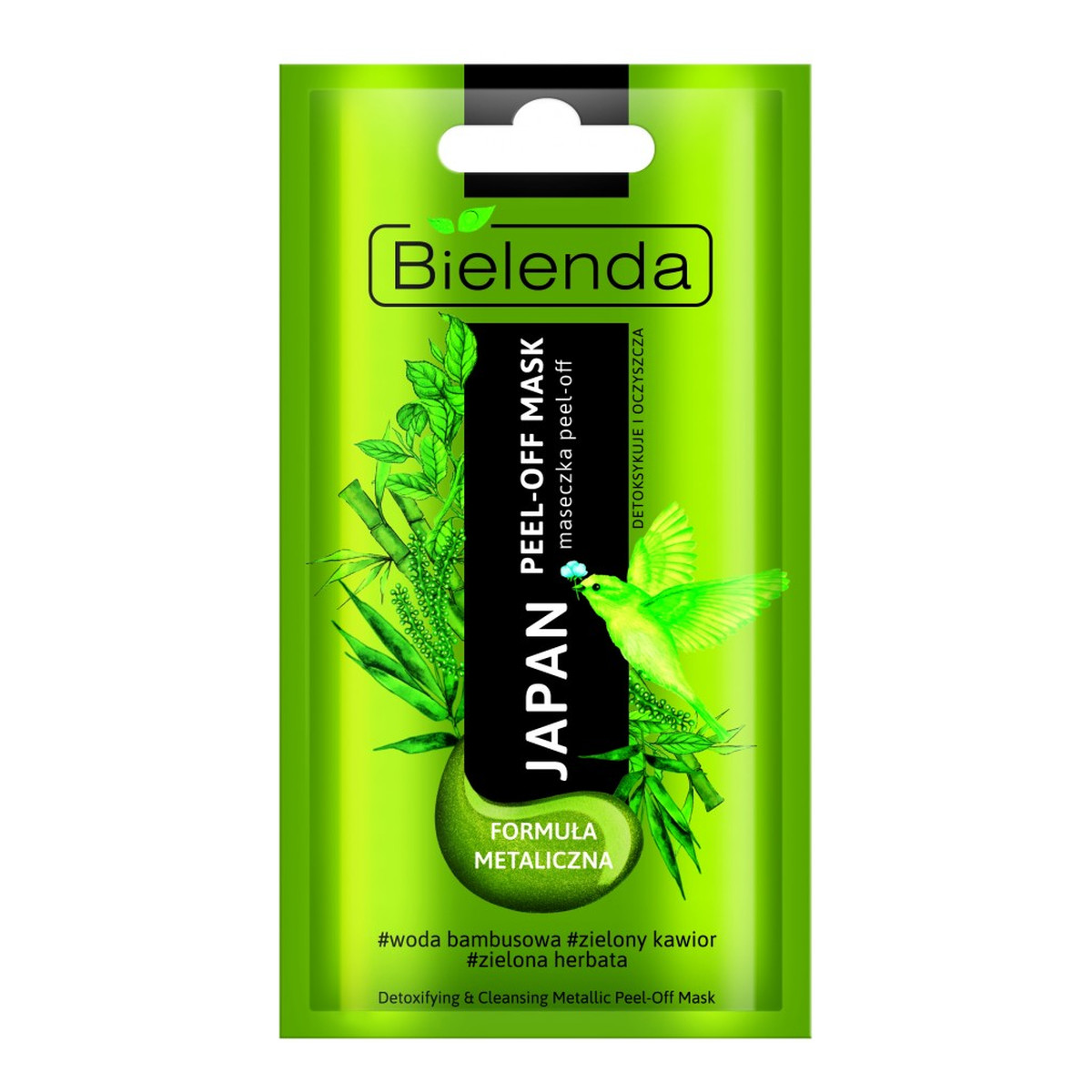 Bielenda JAPAN PEEL-OFF MASK Metaliczna maseczka peel-off detoksykująco – oczyszczająca 8g