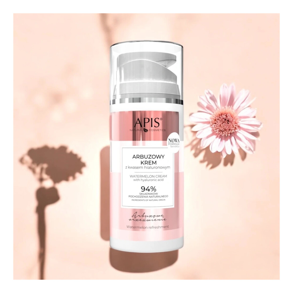 Apis Arbuzowe Orzeźwienie Krem do twarzy nawilżający z arbuzem i kwasem hialuronowym 100ml