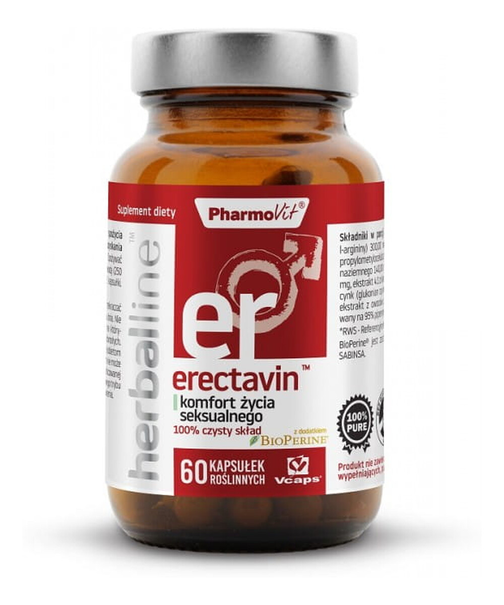 Erektavin Komfort Życia Seksualnego suplement diety 60 kapsułek