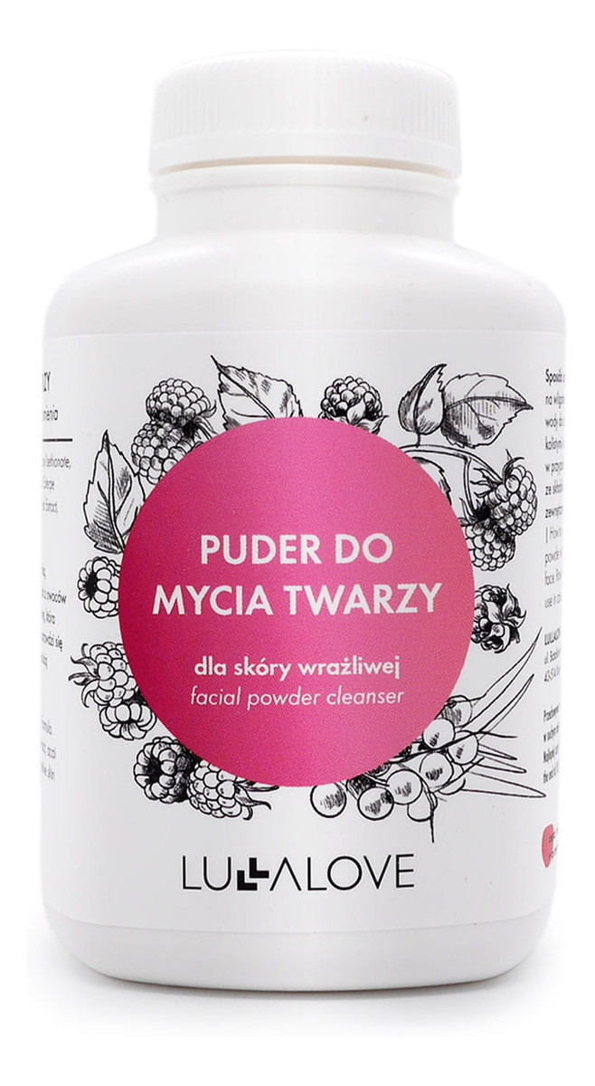 Puder do mycia twarzy - malinowy