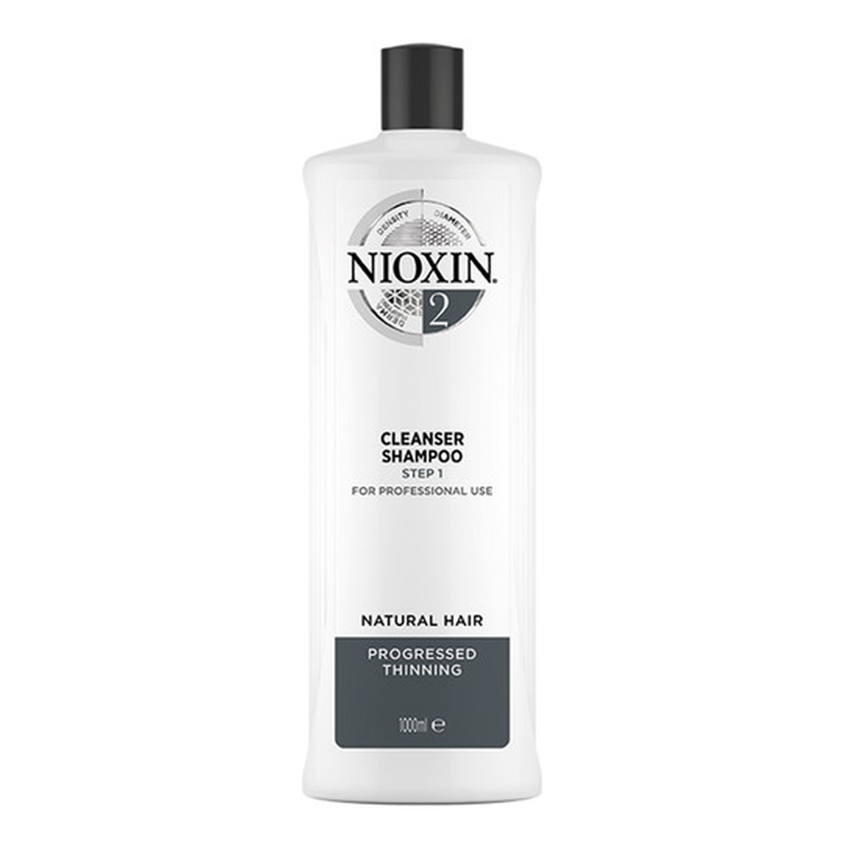 Nioxin System 2 cleanser shampoo oczyszczający szampon do włosów normalnych znacznie przerzedzonych 1000ml
