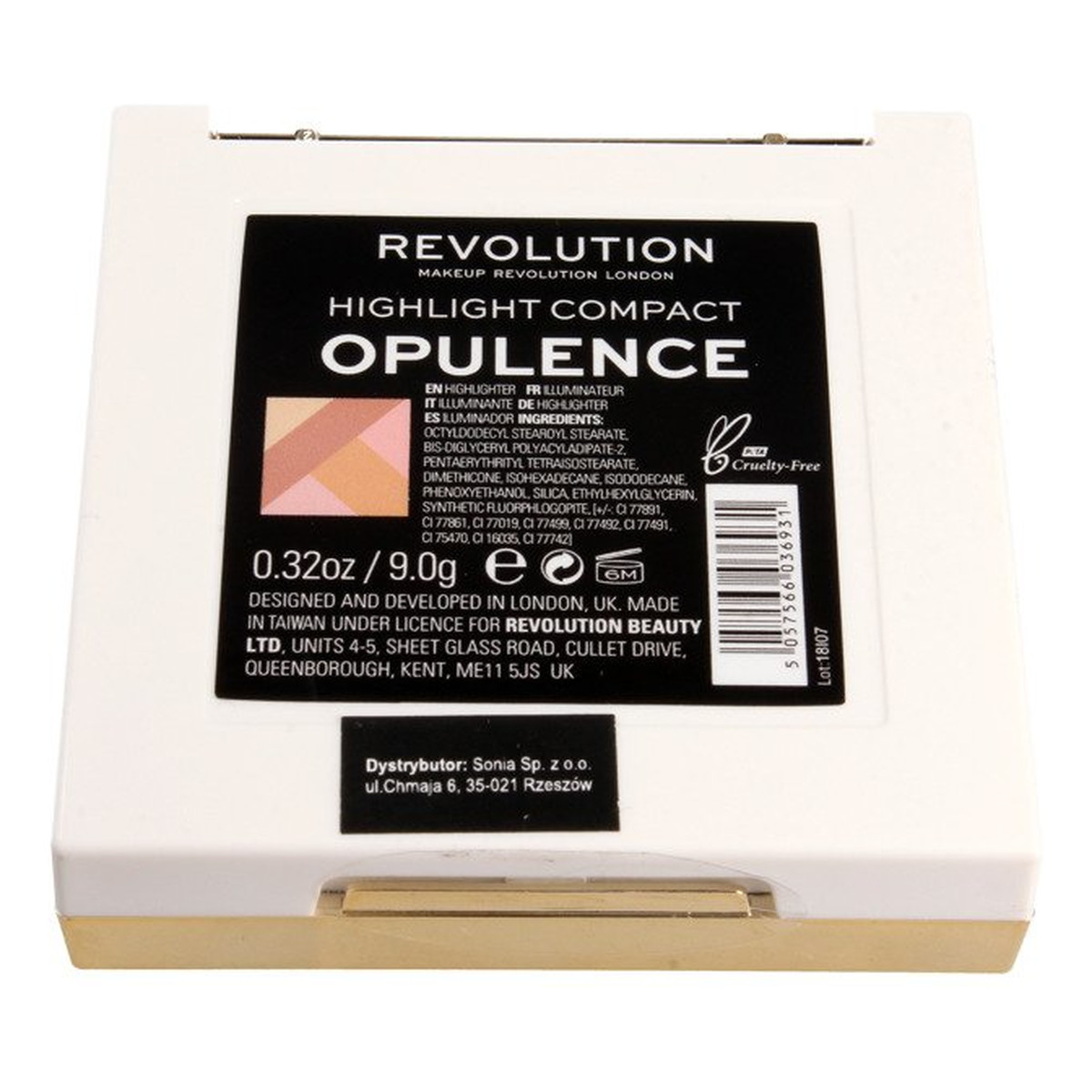 Makeup Revolution Opulence Compact Rozświetlacz do twarzy 9g