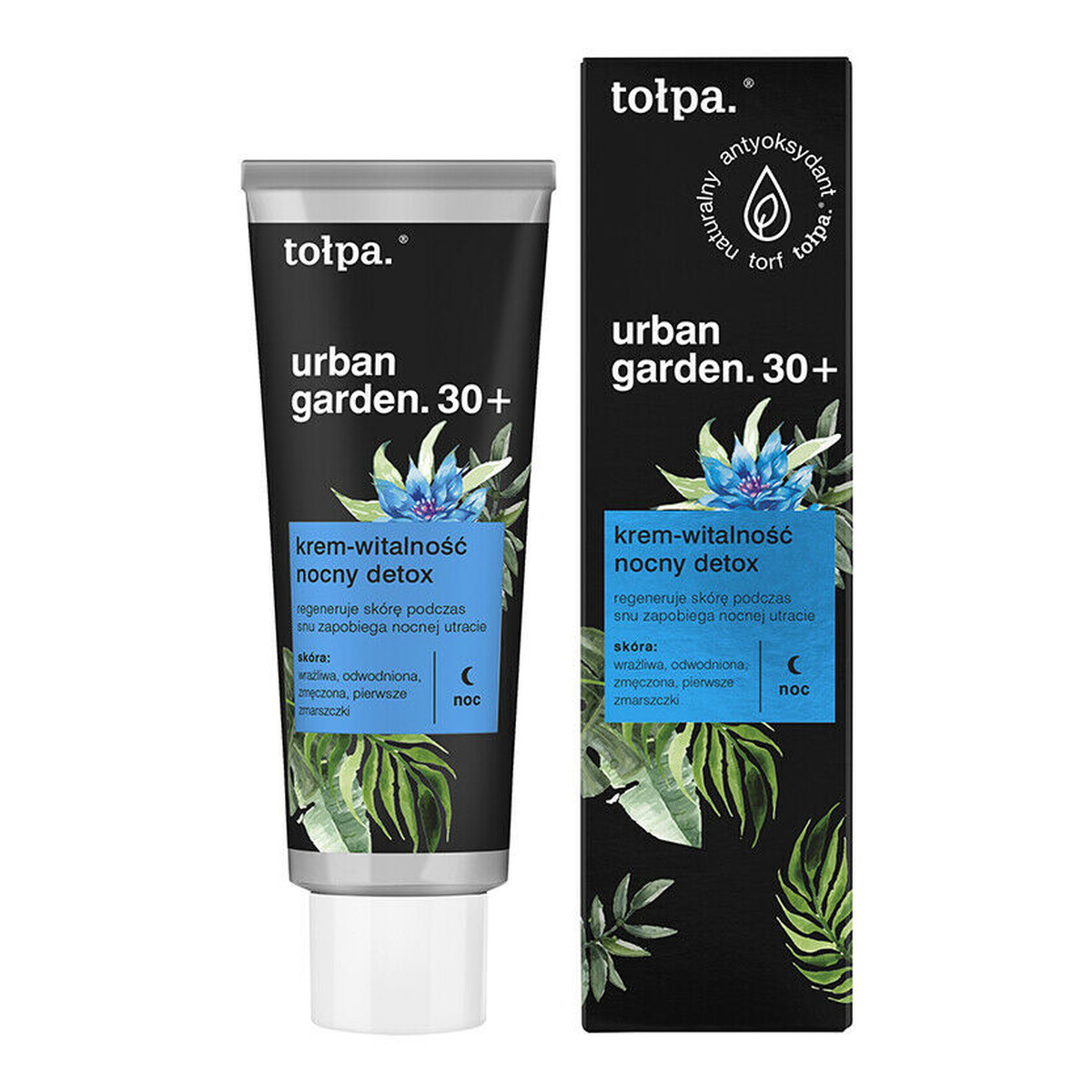Tołpa urban garden 30+ krem-witalność nocny detox 40ml