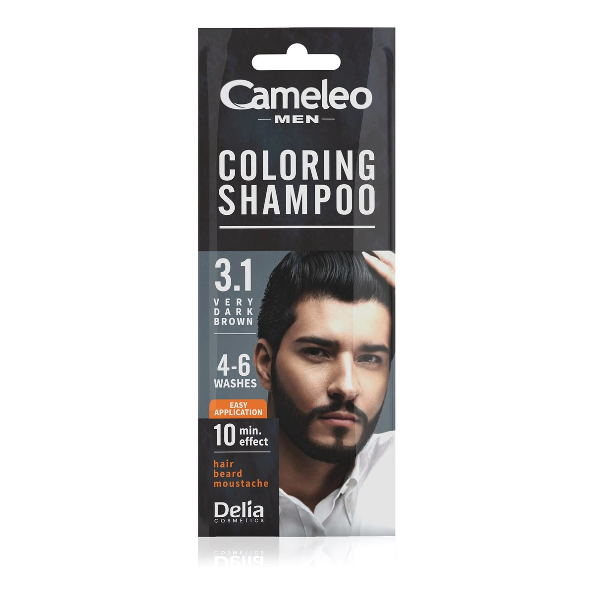 Delia Cameleo men coloring shampoo szampon koloryzujący 3.1 bardzo ciemny brąz 15ml