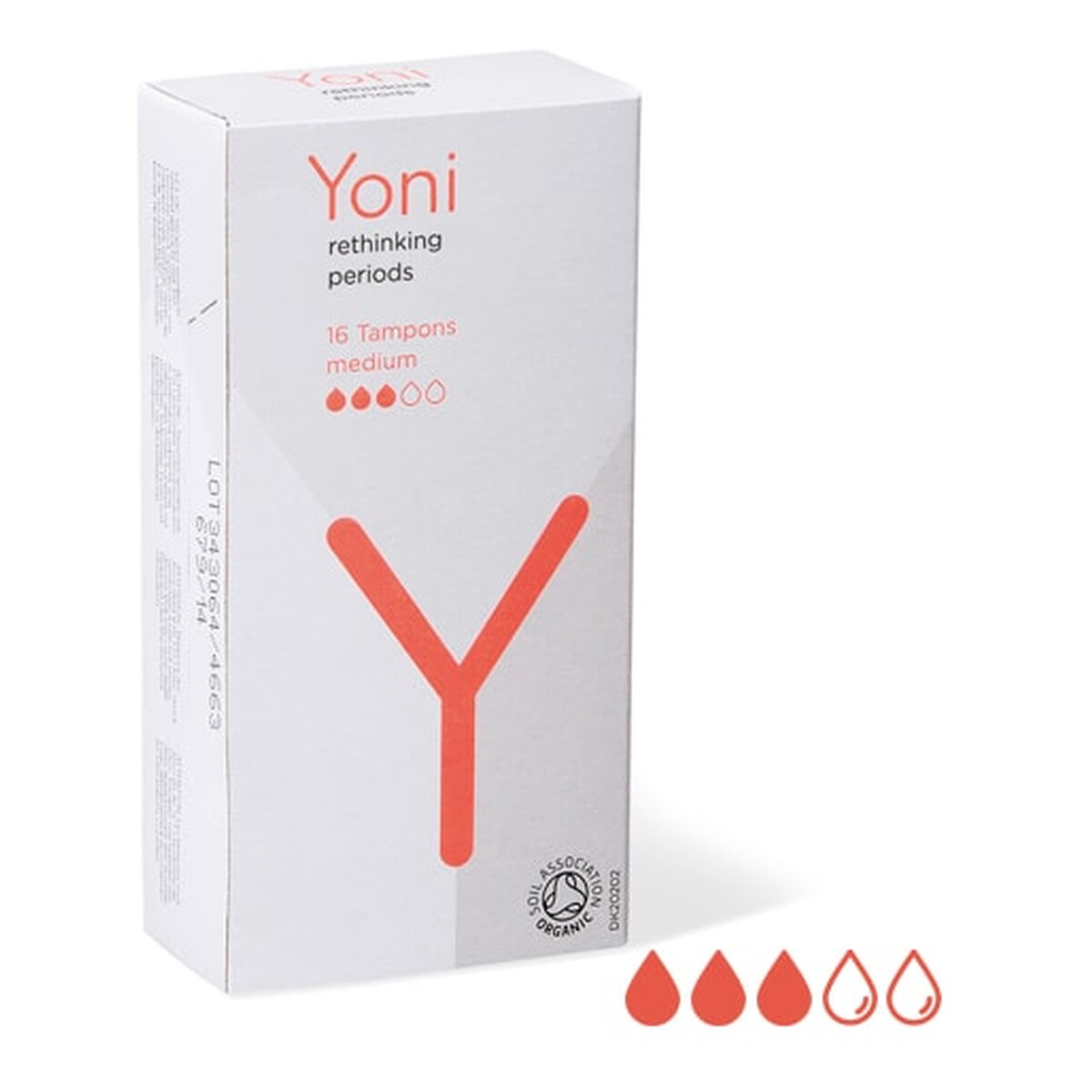 Yoni Organic Cotton Tampons tampony z bawełny organicznej Medium 16szt