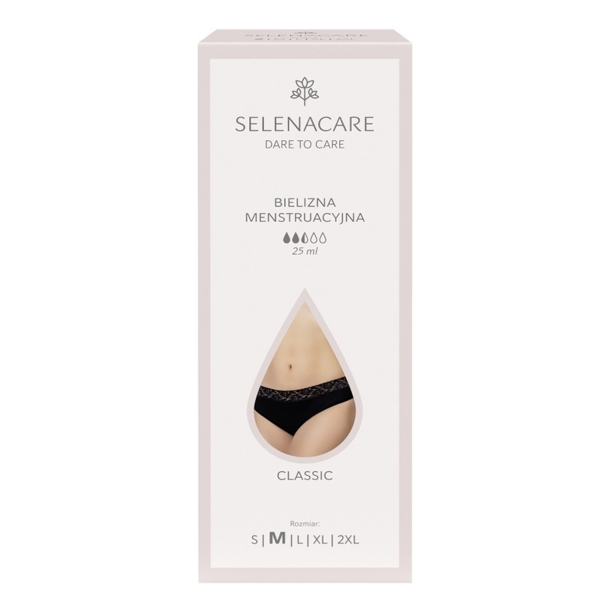 Selenacare Classic bielizna menstruacyjna czarna m 25ml