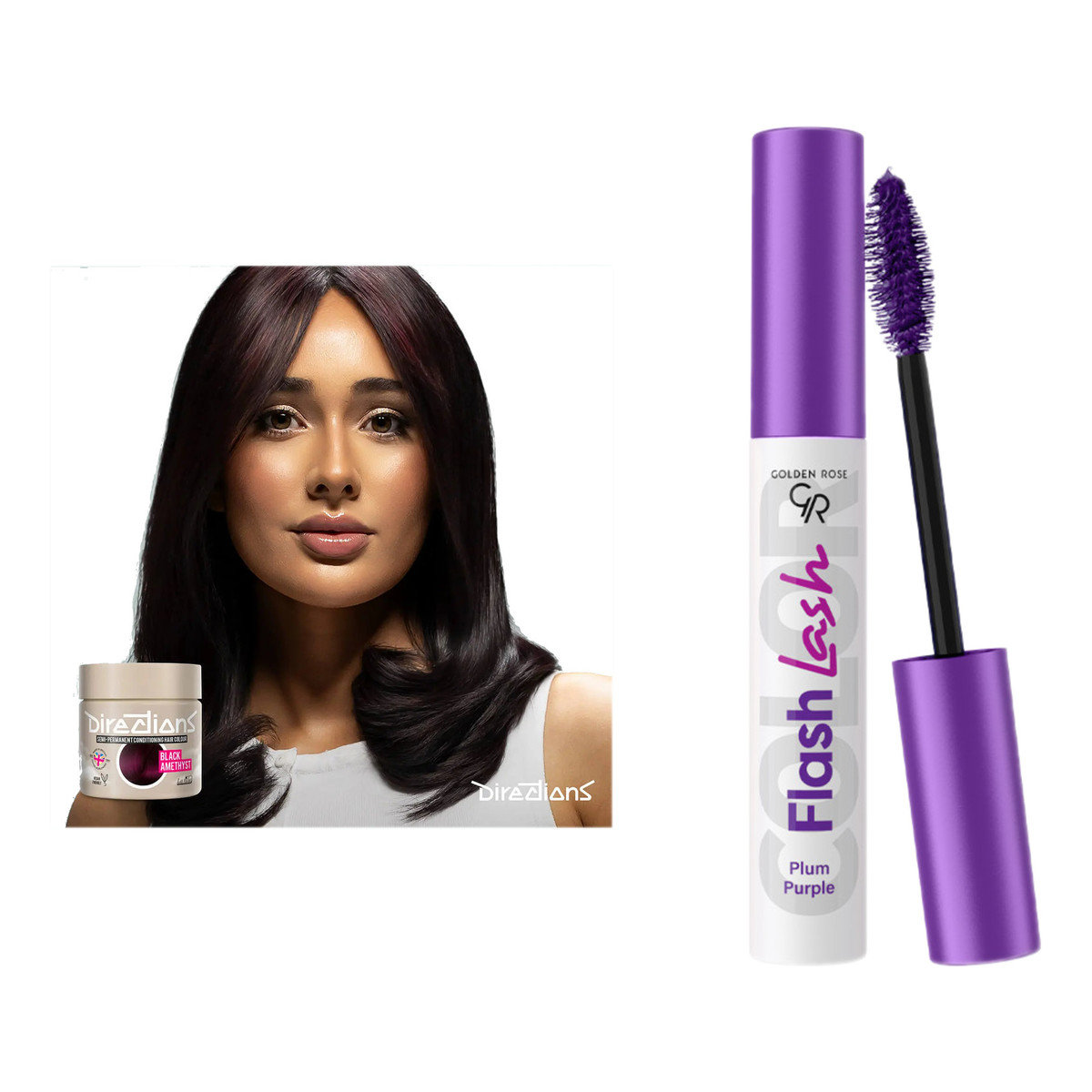 La Riche Directions Toner półtrwała odżywka koloryzująca do włosów Black Ametyst + Golden Rose tusz Fioletowy