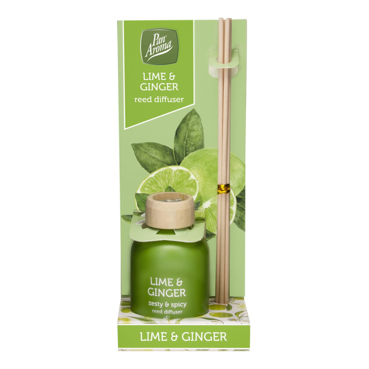 Pan Aroma Reed Diffuser Patyczki zapachowe Lime & Ginger 50ml