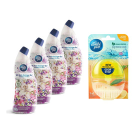 Żel do WC White flowers 4x750ml Zawieszka do WC Lavender