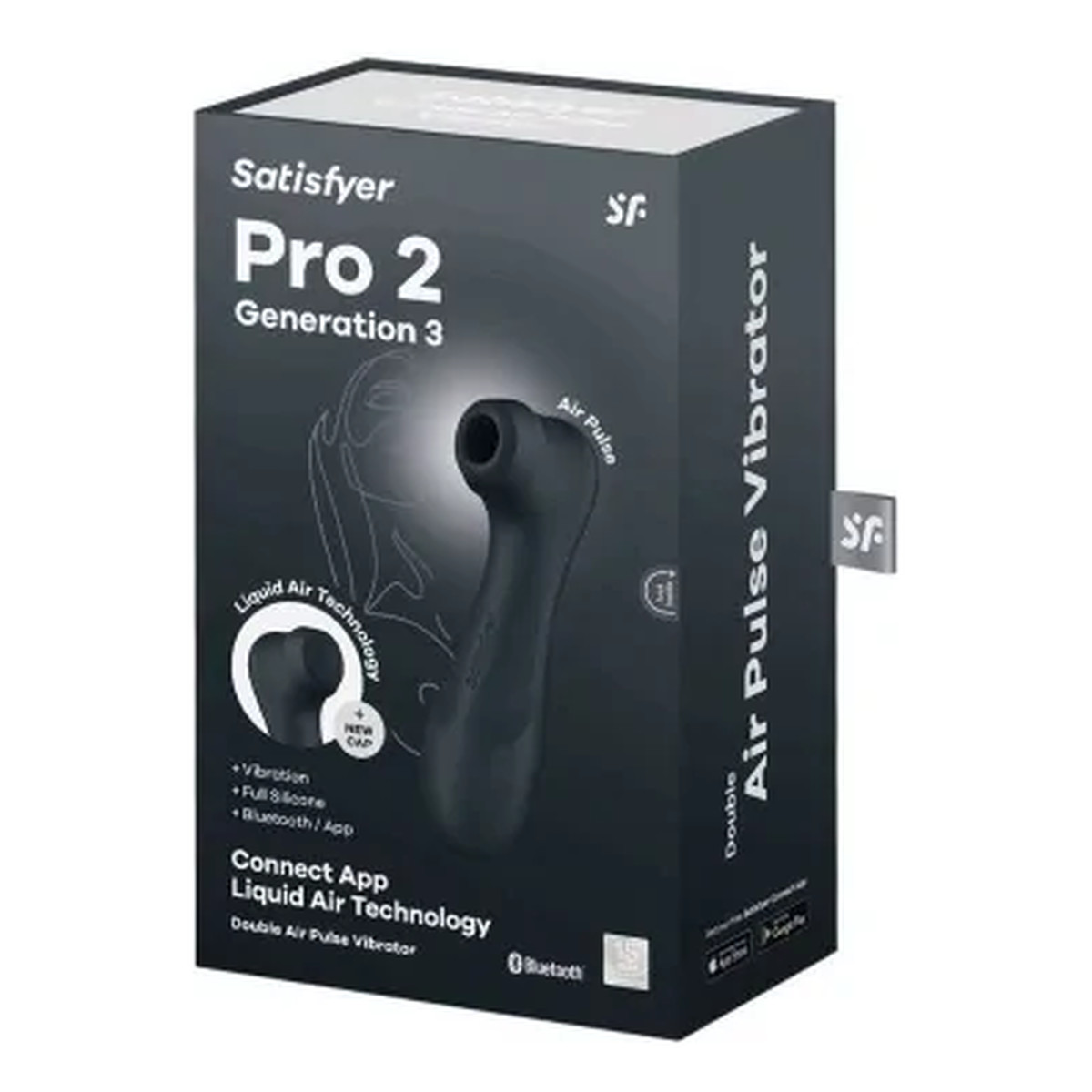 Satisfyer Pro 2 Generation 3 Liquid Air Technology Masażer łechtaczki Black