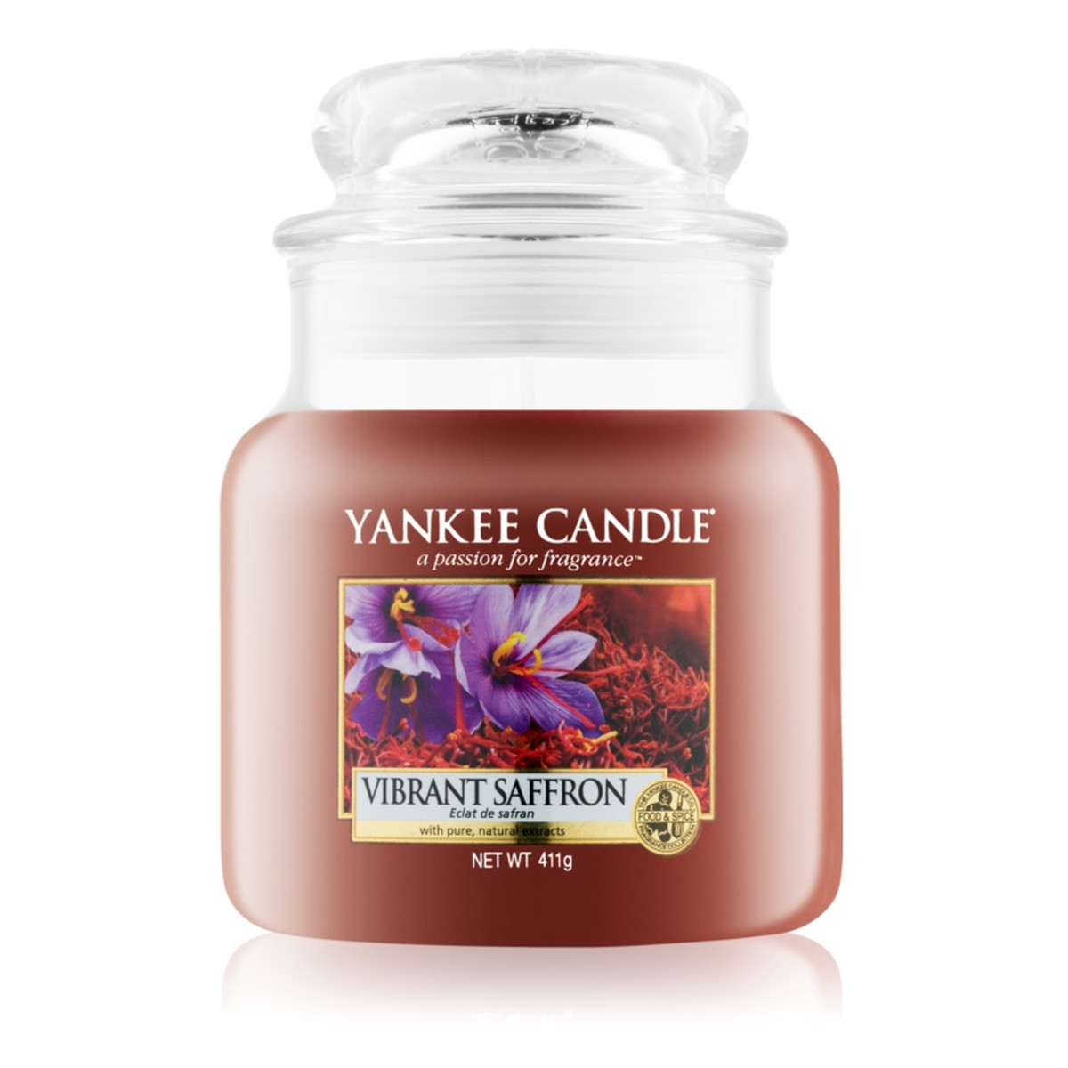 Yankee Candle Med Jar średnia świeczka zapachowa Vibrant Saffron 411g