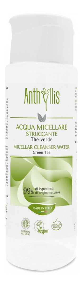 Woda micelarna do demakijażu i usuwania zanieczyszczeń zielona herbata
