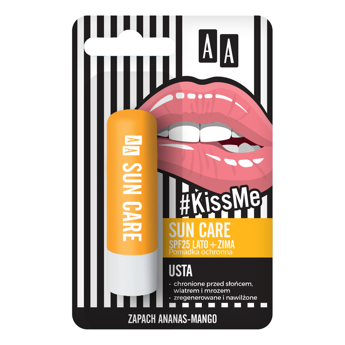 AA #Kiss Me Pomadka ochronna Sun SPF25 Lato+Zima 3g