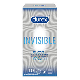Invisible extra large prezerwatywy powiększone 10szt