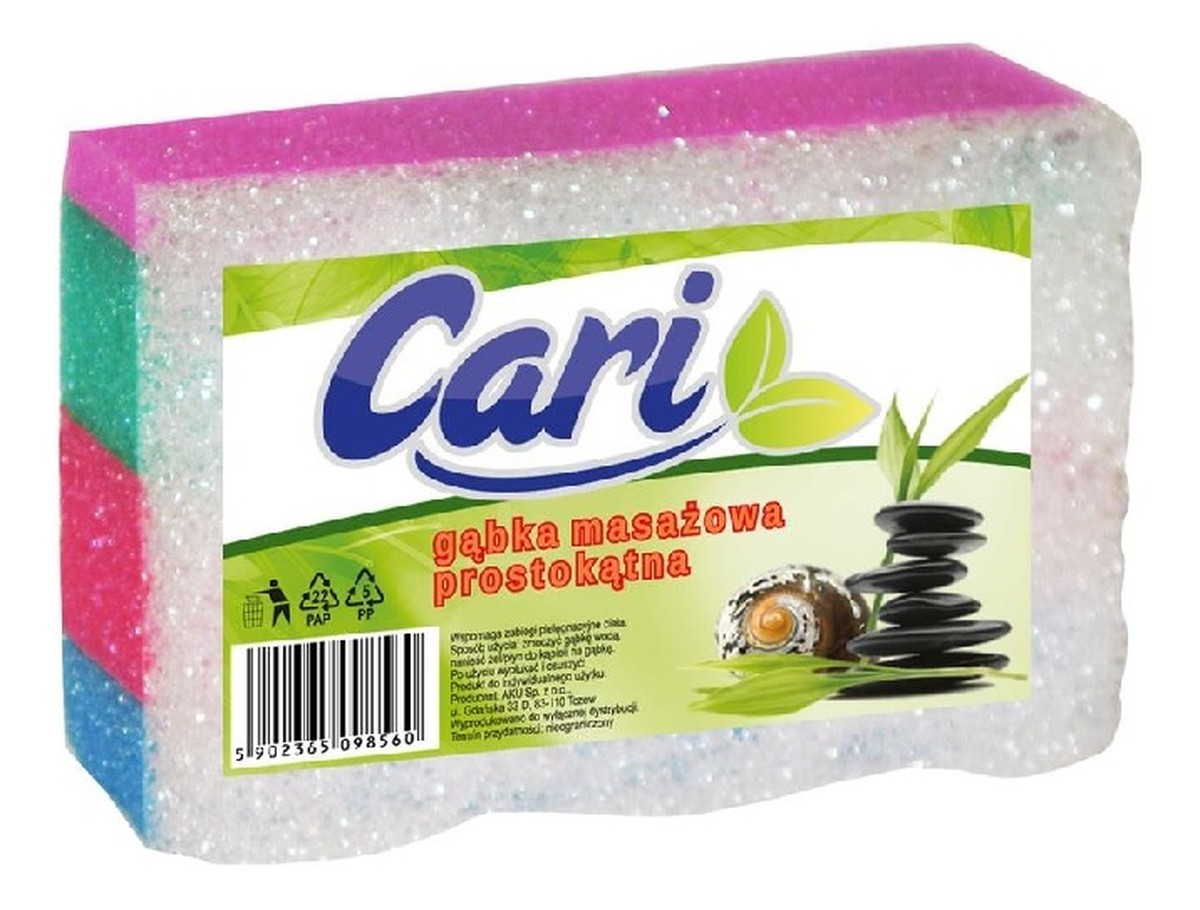 Gąbka kąpielowa masażowa prostokątna