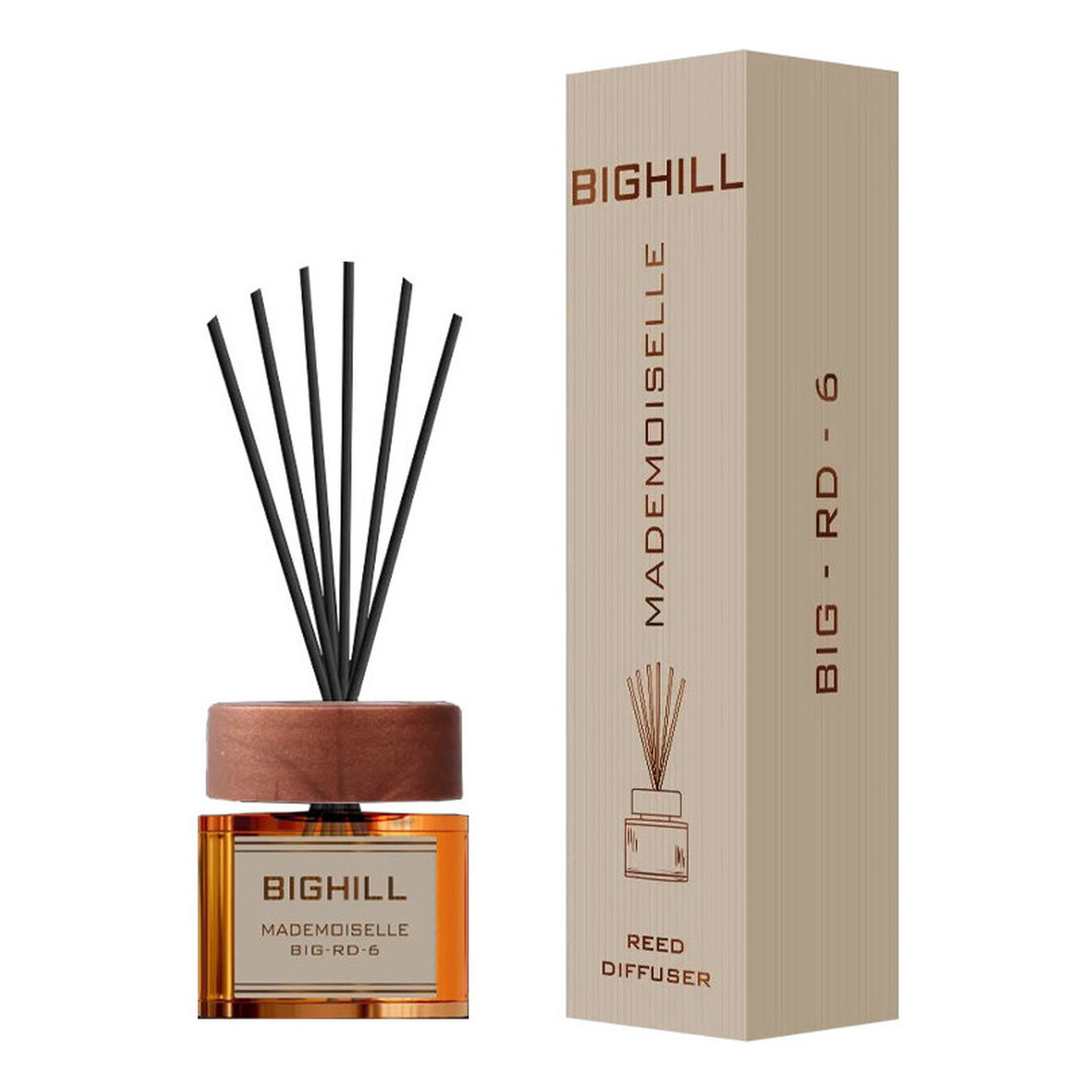 Bighill Ekskluzywny dyfuzor zapachowy z patyczkami Mademoiselle + Passione 2x120ml