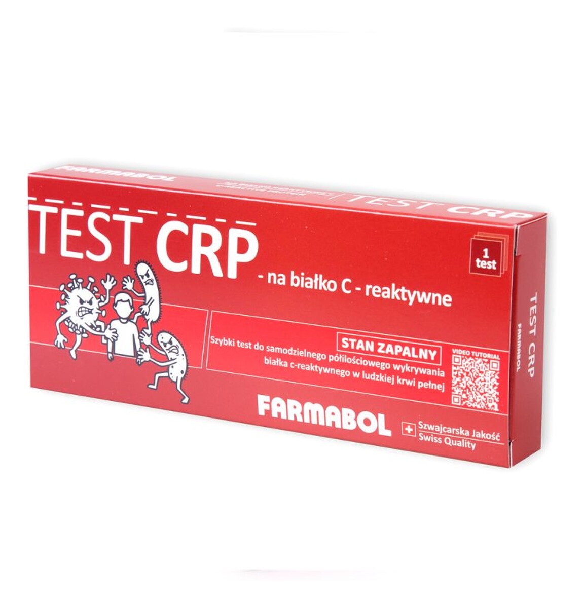 Test crp szybki test do samodzielnego półilościowego wykrywania białka c-reaktywnego w krwi 1szt