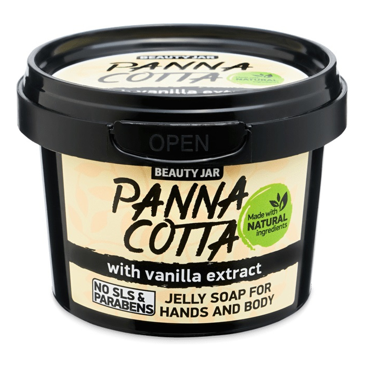 Beauty Jar Panna Cotta Żelowe mydło do rąk i ciała z ekstraktem z wanilii 130g