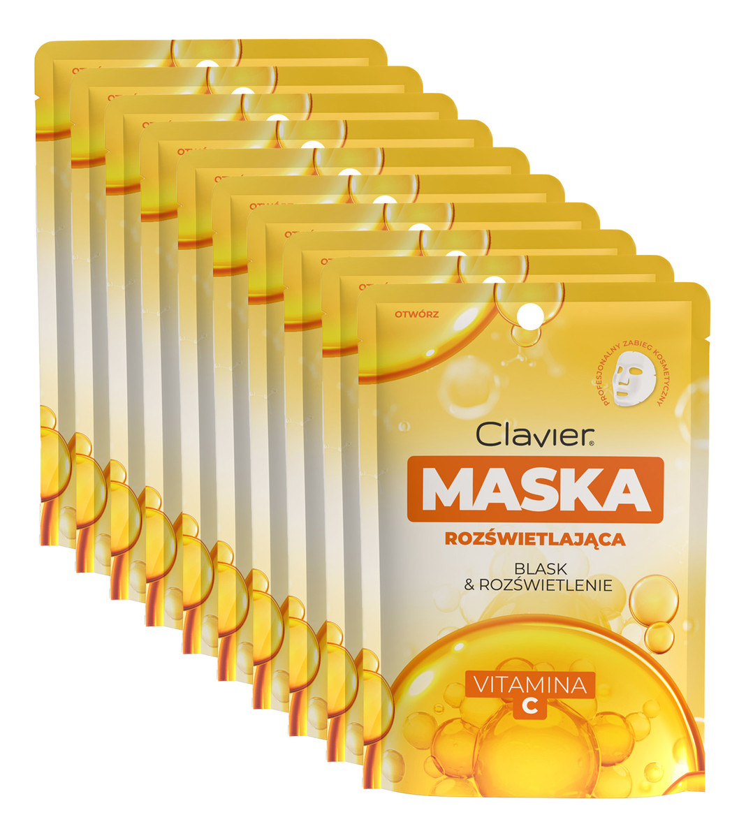 Maska rozświetlająca w płachcie z witaminą C 10szt.