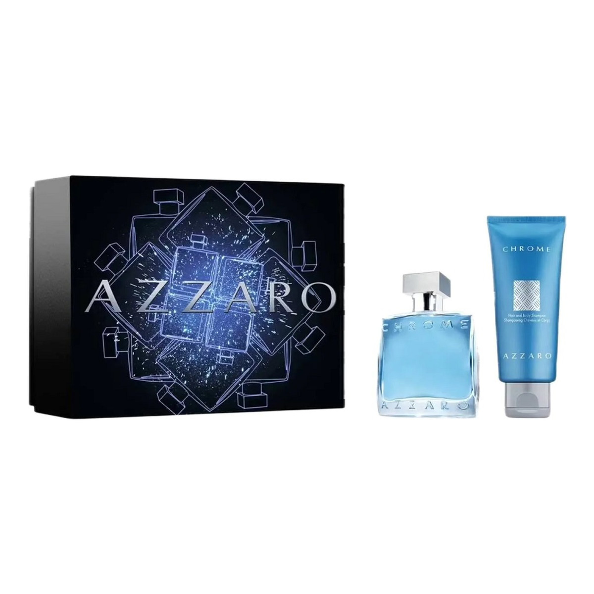 Azzaro Chrome Zestaw woda toaletowa spray 50ml + żel pod prysznic 75ml