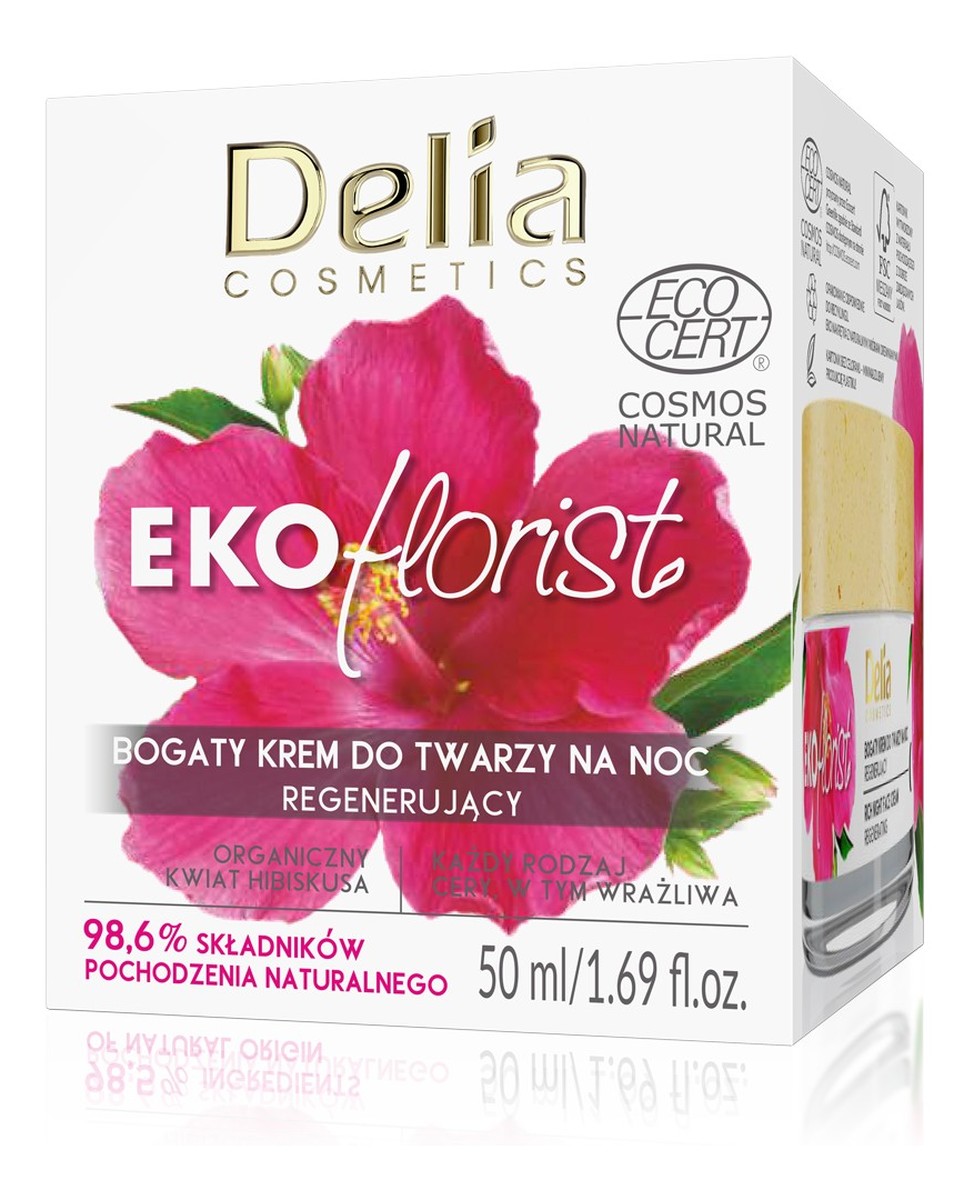 Bogaty Krem do twarzy na noc - regenerujący Hibiskus