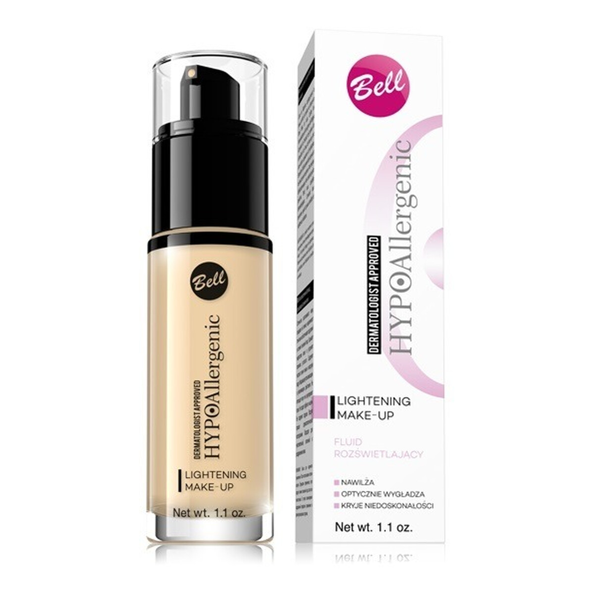 Bell Hypoallergenic Lightening Make-Up Hypoalergiczny fluid rozświetlający 30g