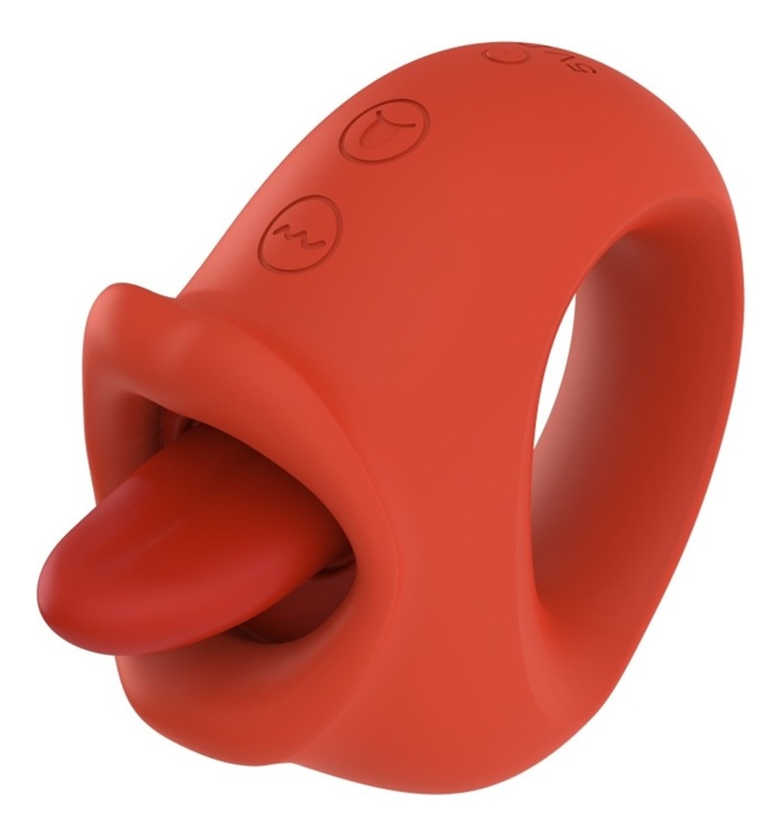 Rechargeable licking stimulator stymulator z języczkiem red