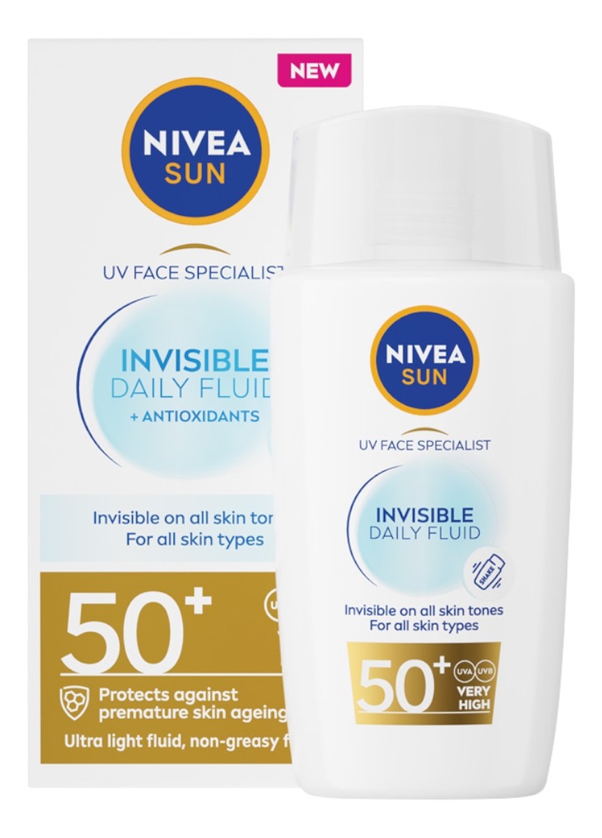 Sun invisible daily fluid do twarzy spf50+