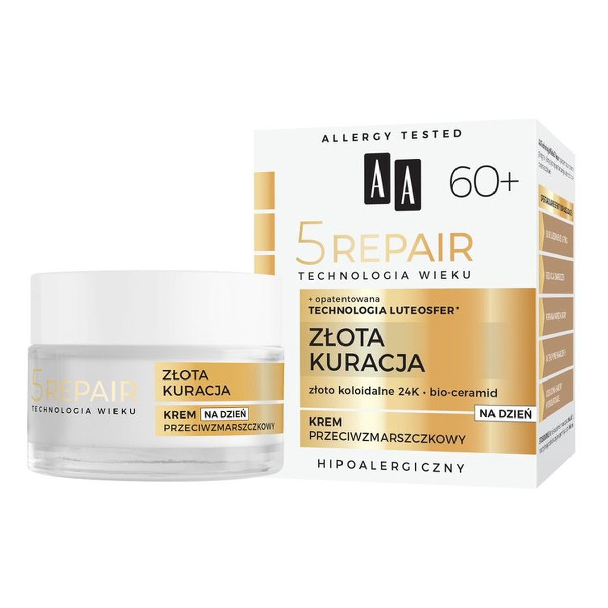 AA Technologia Wieku 5Repair 60+ Złota Kuracja Krem przeciwzmarszczkowy na dzień 50ml