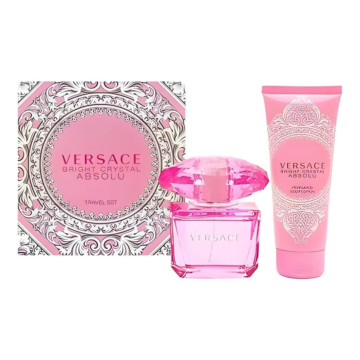 Versace Bright Crystal Absolu Zestaw woda perfumowana spray 90ml + balsam do ciała 100ml