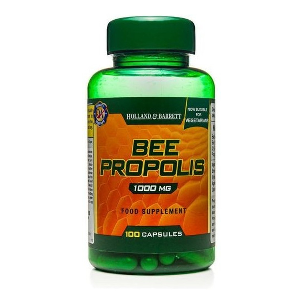 Holland & Barrett Bee Propolis 1000mg produkt wegański Propilis suplement diety 100 kapsułek