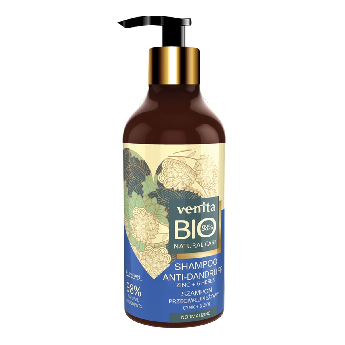 Venita Bio Natural Care anti-dandruff shampoo szampon przeciwłupieżowy do włosów cynk + 6 ziół