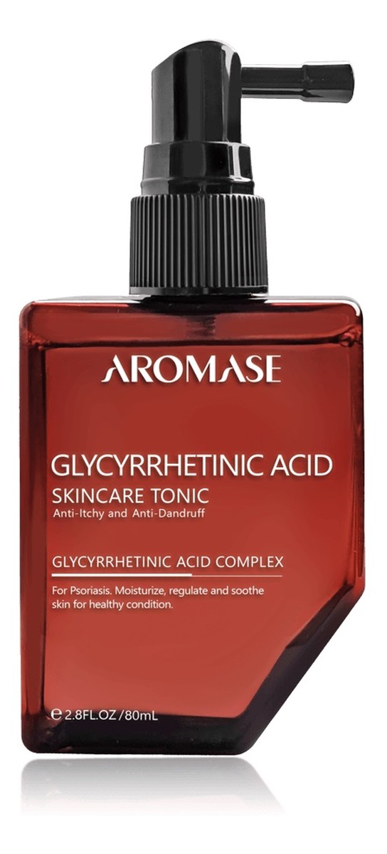 Glycyrrhetinic acid skincare tonic tonik z kwasem glicyretynowym zapobiegający swędzeniu i łupieżowi