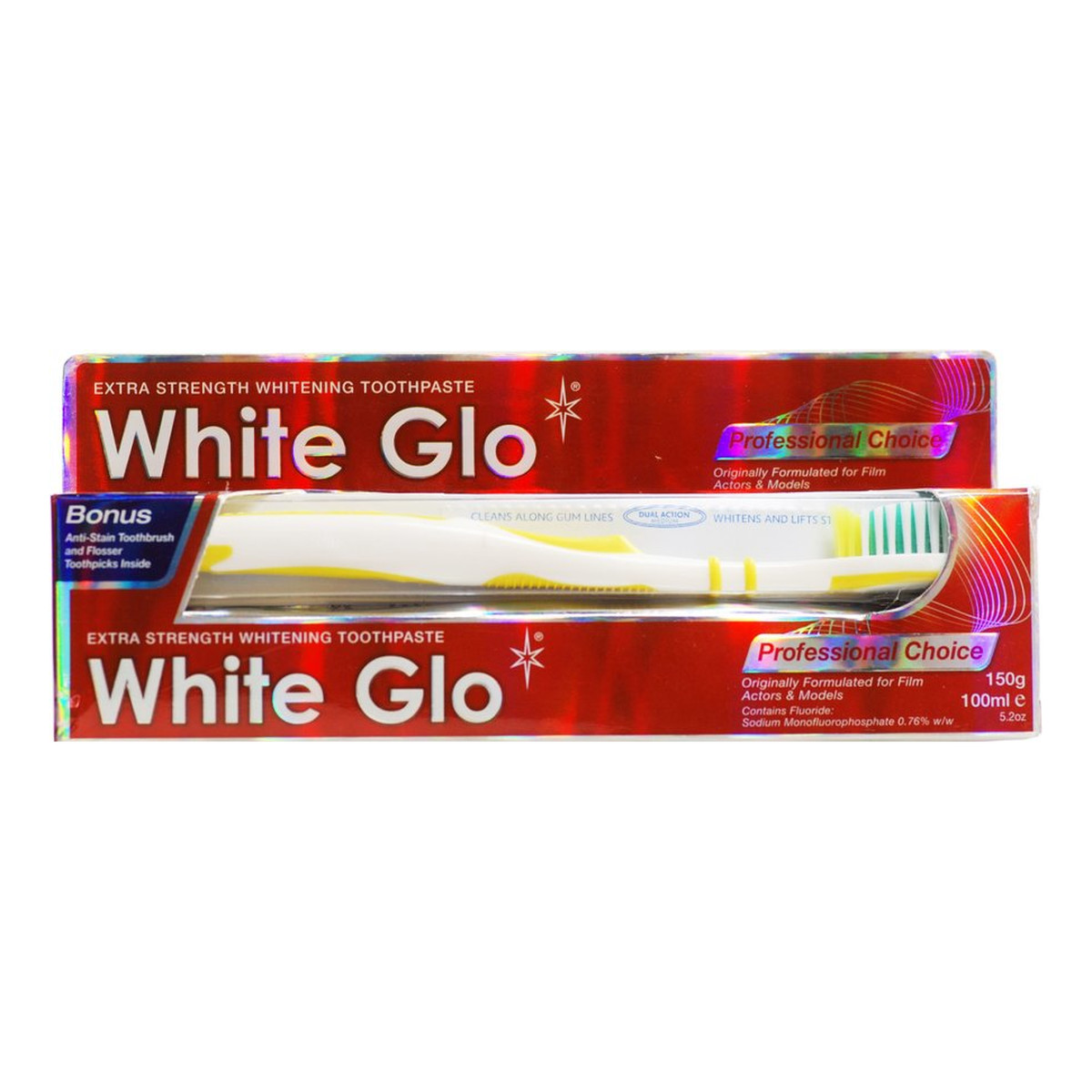 White Glo Professional Choice wybielająca pasta do zębów + szczoteczka 100ml