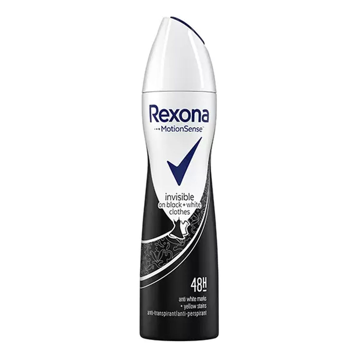 Rexona Invisible on black and white clothes Antyperspirant w sprayu dla kobiet 150ml