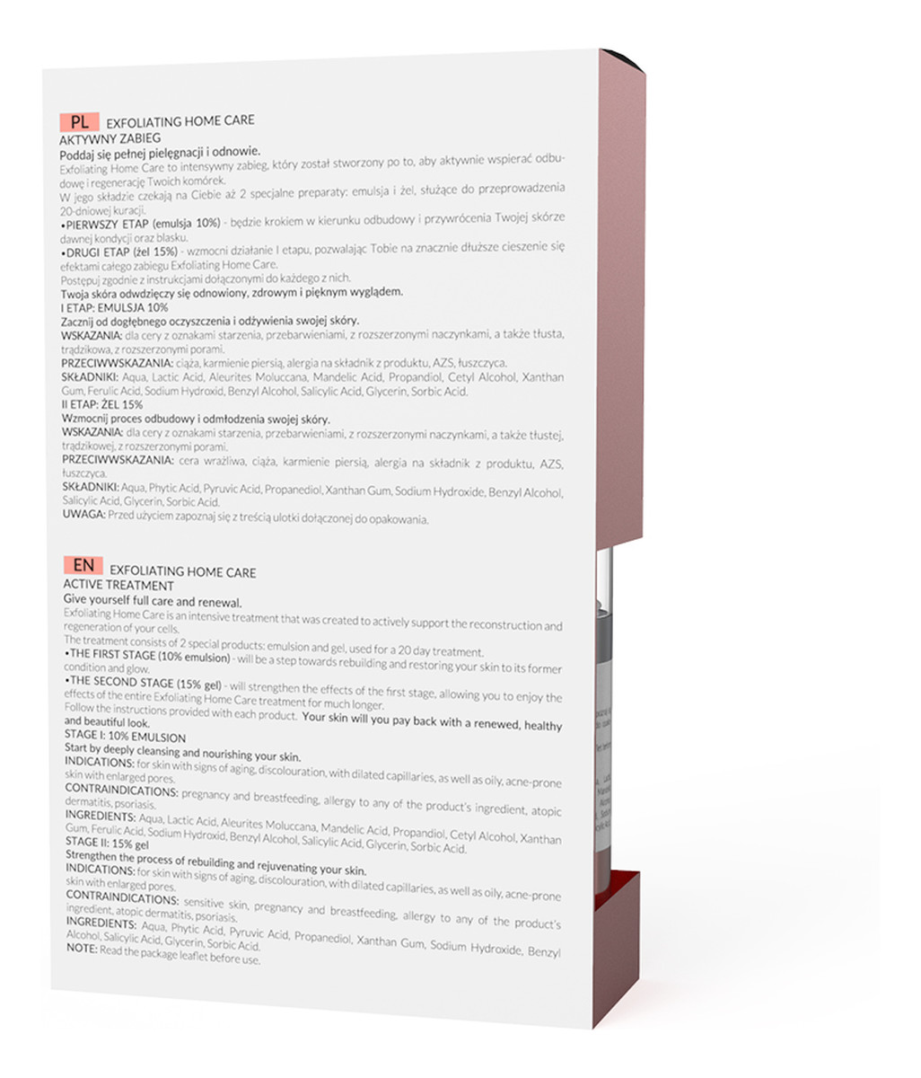 Face Exfoliating Set Intensywna odnowa skóry w 20 dni zestaw emulsja 10% 15ml + żel 15% 15ml