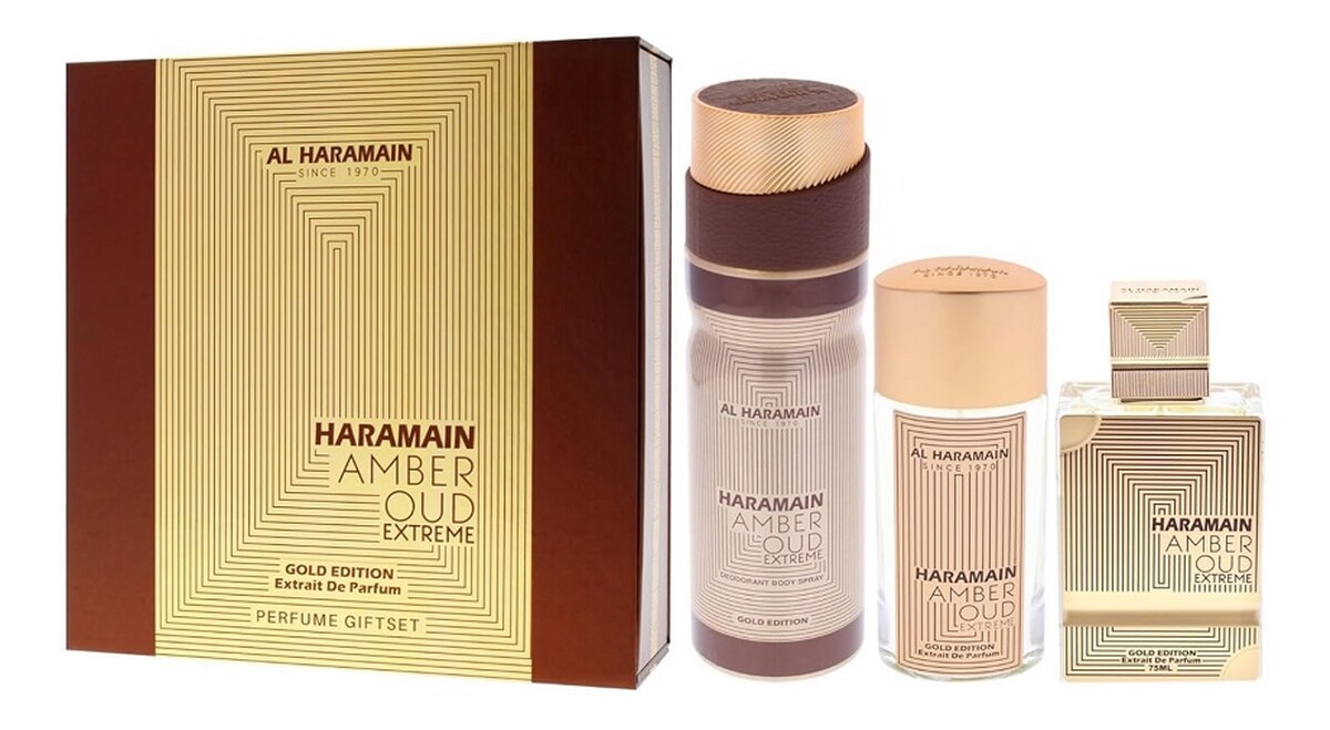 Zestaw ekstrakt perfum spray 75ml + ekstrakt perfum spray 30ml + dezodorant spray 200ml