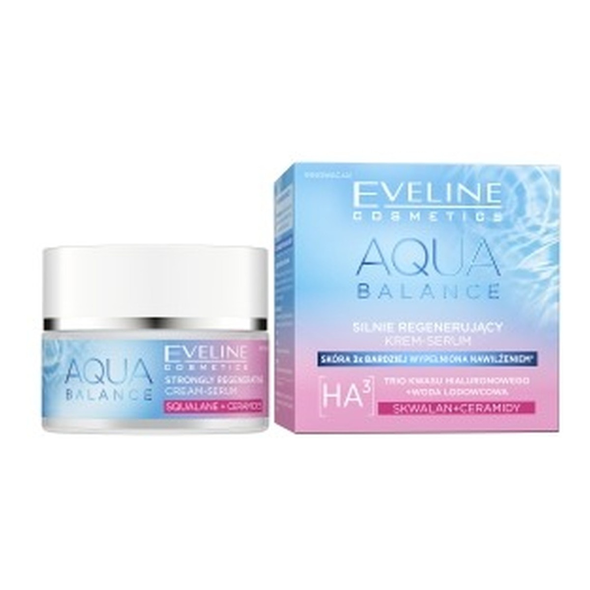 Eveline Aqua Balance Squalane + Ceramides intensywny krem ​​regenerujący o działaniu nawilżającym 50ml