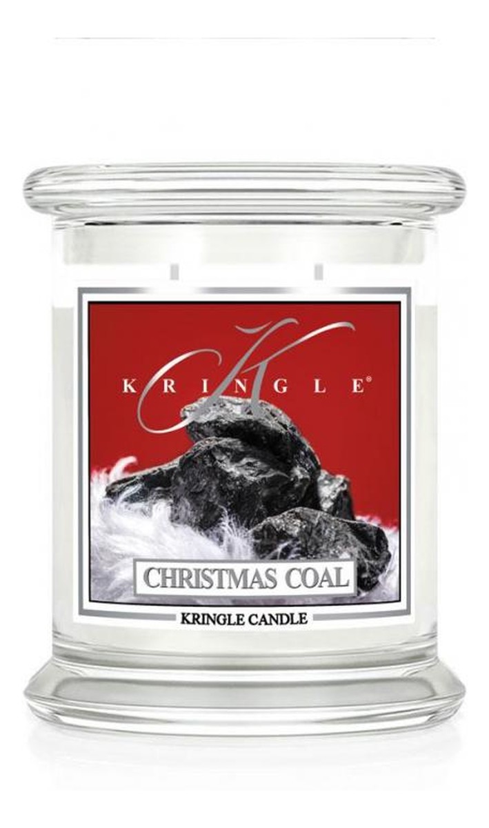 Średnia świeca zapachowa z dwoma knotami christmas coal